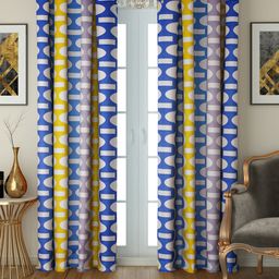 SWAYAM Multicoloured Set of 2 Long Door Curtains-image-11