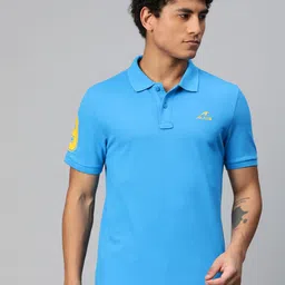 Alcis Typography Printed Polo Collar Dry Tech Slim Fit T-shirt-image-66