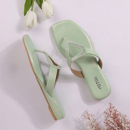 Metro Embellished Open Toe Flats-image-8