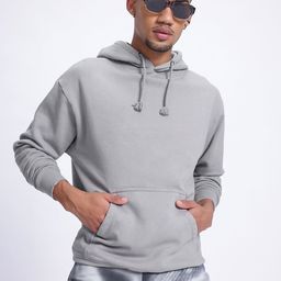 glitchez Comfy Chic Drop-Shoulder Sleeves Fleece Hooded Sweatshirt-image-24