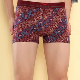 HiFlyers Pack Of 2 Printed Anti-Odour Trunks- HF502_PO2_GRY-MRN_S-picture-52