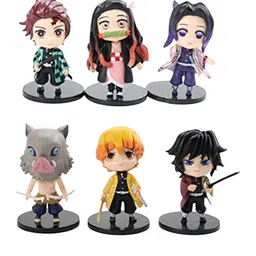 AUGEN Set Of 6 Demon Slayer Mini Action Figure Model-33