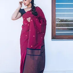 AMRUTKALA SAREES Ethnic Motifs Woven Design Zari Banarasi Saree-image-92