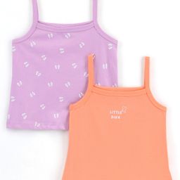 Doodle Poodle Cotton Slips Multiprint Pack Of 2 - Peach Purple-picture-35