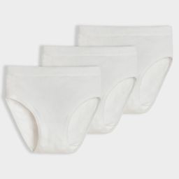 Mi Arcus Cotton Spandex Pack Of 3 Solid Panties - White-image-101
