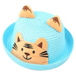 Babymoon Baby Tiger Patch Detailed With String Cap - Blue-image-0