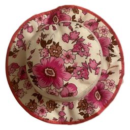 Akinos Kids Cotton Floral Printed Hat - Pink-image-53