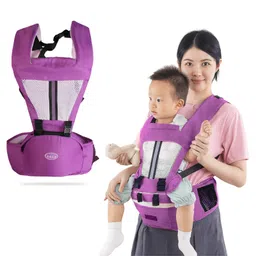 Bembika Baby Carrier Newborn to Toddler with Hip Seat Multiple Positions Soft Baby Holder Kangaroo Bag Sling Carrier For All Seasons Infant Carrier - Magenta-picture-16