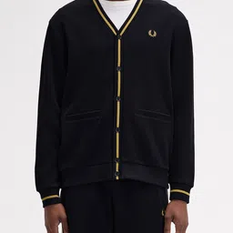 Fred Perry Men Solid Cardigan Sweater-image-63