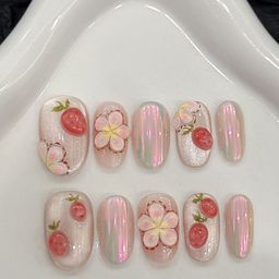 StyleCast x Revolte Set Of 10 Reusable Artificial Nail Extension - Pink-32