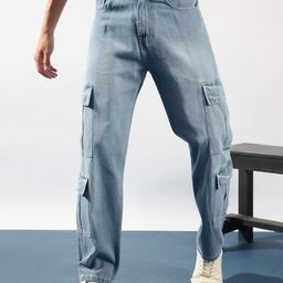 DENNISON Men Relaxed Fit Cargo Jeans-image-69