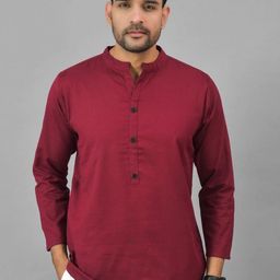 Anouk Rustic Men Cotton Mandarin Collar Neck Straight Short Kurta-picture-13