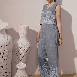 Vara By Vishudh Chambray Printed Co-Ord Set image 2