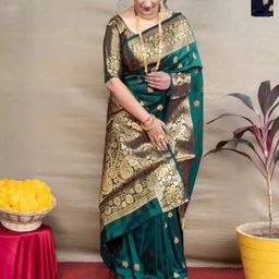 KALINI Woven Design Zari Pure Silk Saree-35