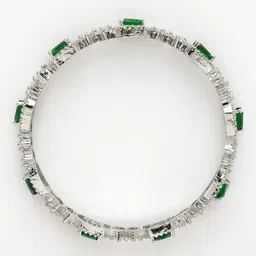 ZENEME Set Of 2 Rhodium-Plated AD-Studded Bangles image 3