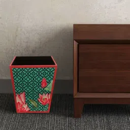 SEJ by Nisha Gupta Green Wooden Open Dry Bin - 11.5 Litres-image-88