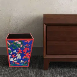 SEJ by Nisha Gupta Blue Wooden Open Dry Bin - 11.5 Litres-image-82