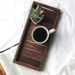 VarEesha Hand Made Sheesham Wood Runner Tray - Set of 1-12