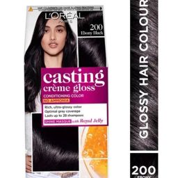 L'Oreal Paris Casting Creme Gloss Hair Color 200 Ebony Black - 87.5 gm + 72 ml-image-98