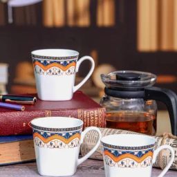 Sonaki White Bone china Tea & Coffee Mug - Set of 6-21