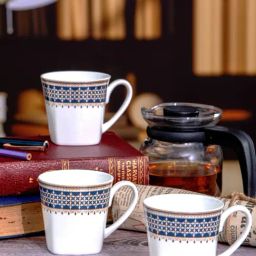 Sonaki White Bone china Tea & Coffee Mug - Set of 6-43