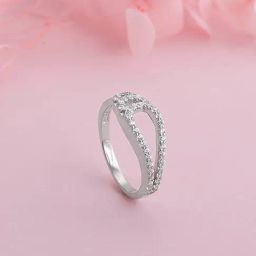 GIVA 925 Sterling Silver TrailIng Loop Ring Fixed Size For Women-image-16
