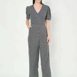 Brinns Black & White Regular Fit Printed Jumpsuit-picture-12