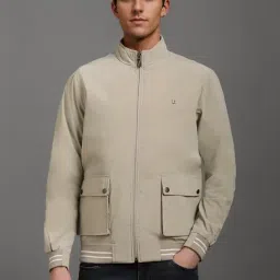 Louis Philippe Beige Regular Fit Jacket-image-69