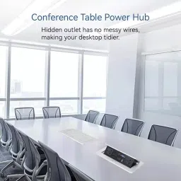 LOTA Pop-Up Box with Retractable HDMI, USB and Power Outlet Hub for Desk and Conference Rooms, MST-1412-LT image 4