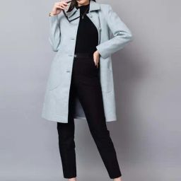 Chkokko Blue Plain Coat-image-85