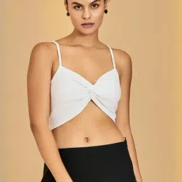 Urban Sundari White Cotton Casual Fit Crop Top-picture-19