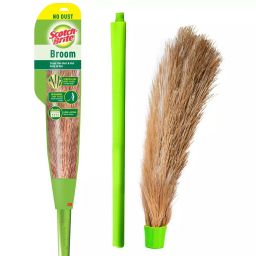 Scotch-Brite Broom with Long Handle Plastic Green for Floor Cleaning & Dusting, (Pack of 16)-picture-13