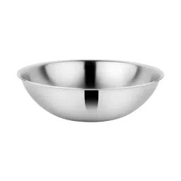 Prabha Stainless Steel Silver Prima Tasla with Flat Bottom, Tasla, 16cm, 0.9 L-image-32