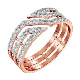 Joyalukkas 18k (750) Purity Rose Gold Dazzling Women Diamond Ring-image-18