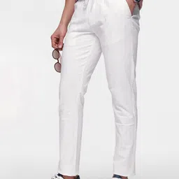 French Connection Men Striped Slim Fit Trousers-image-65