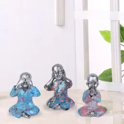Tayhaa Multicolor Resin Buddha Impressions - Set of 3-42