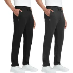 XYXX Black & Blue Trackpants - Pack of 2-image-40