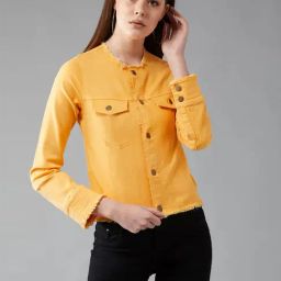Miss Chase Yellow Cotton Jacket-image-91