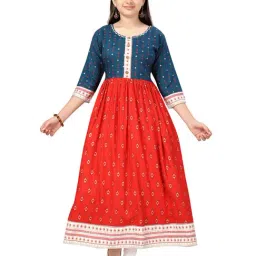Aarika Kids Navy & Red Printed Kurta-picture-18