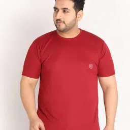 Chkokko Maroon Regular Fit T-Shirt-image-98