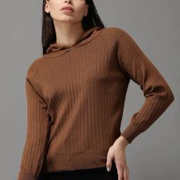 SHOWOFF Brown Regular Pullover-image-46