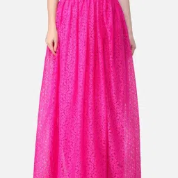 Cation Pink Self Pattern Maxi Skirt-picture-11
