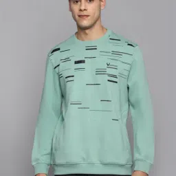 Allen Solly Green & Black Cotton Regular Fit Printed Sweatshirts-image-56