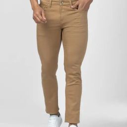 Spykar Dark Khaki Cotton Regular Fit Jeans-picture-26