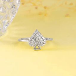 GIVA 925 Sterling Silver Spade Ring Fixed Size For Women-image-82