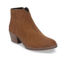 CARLO ROMANO Brown Suede Block Heeled Boots-12