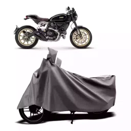 Auto Pearl Two Wheeler Cover with Bag for Ducati Scrambler, Silver-picture-35