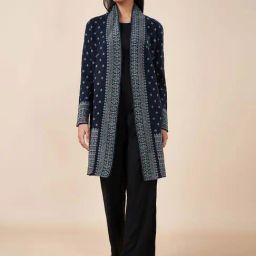 Rangmanch by Pantaloons Blue Self Design Cardigan-picture-31