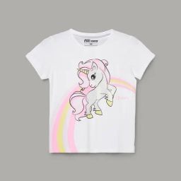 Fame Forever by Lifestyle Girls White Cotton Printed T-Shirt-picture-18