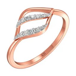 Joyalukkas 18k (750) Purity Yellow Gold Subtle Wave Design Diamond Ring-image-78